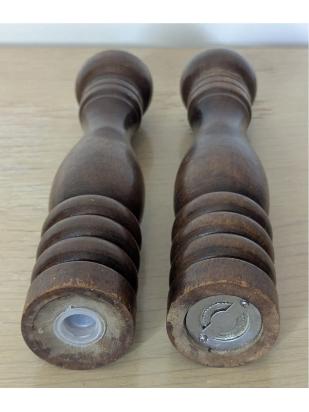 Unbranded Brown Wood Salt and Pepper Grinder Set One Size